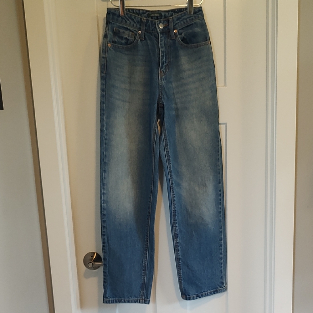Wild Fable Blue Straight-Leg Jeans High-Rise